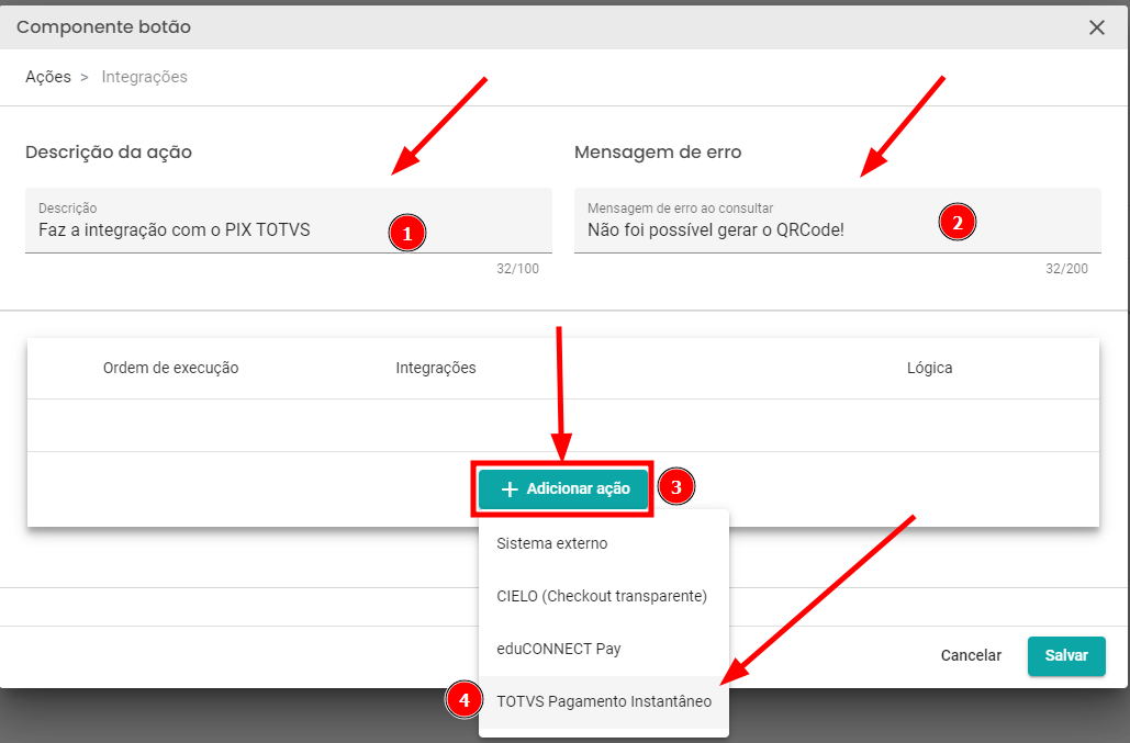 Integração Entre O Totvs Pagamento Instantâneo E Ficha De Inscrições E Matrículas Rubeus 6665